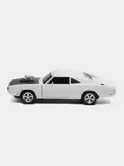 Белый металлическая машинка 1:32 Dodge Charger
