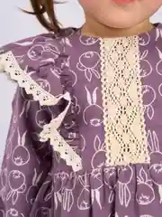 Аметистовый платье детское праздничное, теплое, фланель