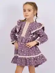 Аметистовый платье детское праздничное, теплое, фланель