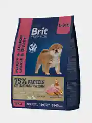 Корм сухой Brit Premium для щенков и собак крупных и гигантских пород, курица, 3 кг