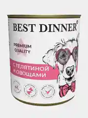 Консервы для собак Best Dinner Меню №4 "С телятиной и овощами" 0,34 кг 6шт