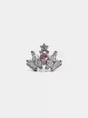 Хаки микросерьга ( пирсинг ) "Silver" со стержнем из нержавеющей стали