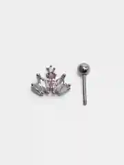 Хаки микросерьга ( пирсинг ) "Silver" со стержнем из нержавеющей стали