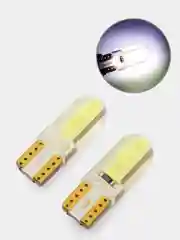 Белый автомобильная светодиодная габаритная LED лампа T10 W5W для ДХО и фар и подцветки салона