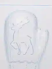 Форма пластиковая, для мыла и шоколада "Варежка вязаная, с оленем"