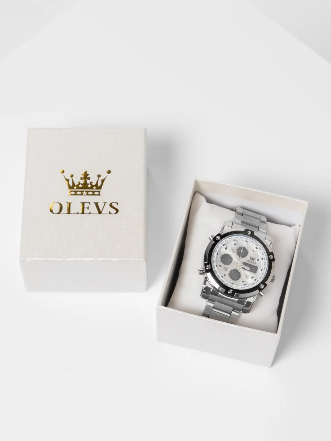 Белый наручные электронные часы OLEVS