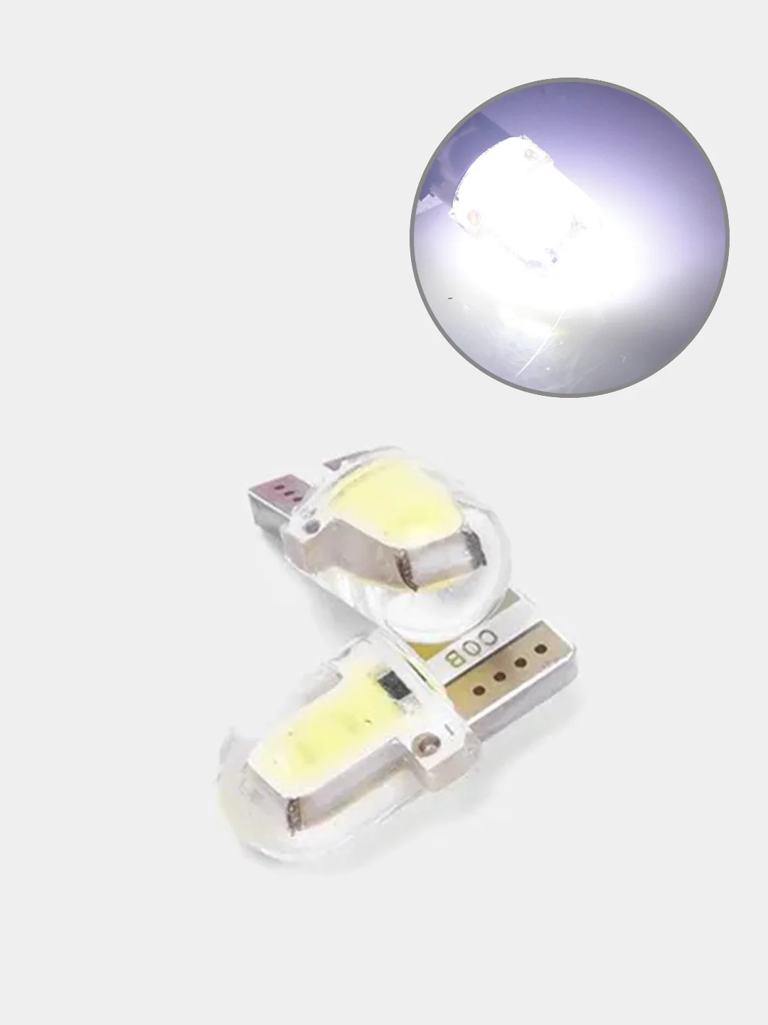 Белый светодиоды лампы для габаритных огней подсветки автомобиля, W5W T10 LED COB