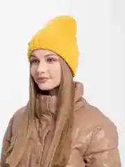 Горчичный шапка женская "Зара"