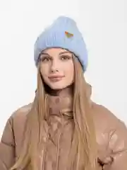 Голубой шапка  женская двухслойная Бетта
