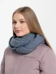 Индиго шарф-снуд в два оборота "Эмма"