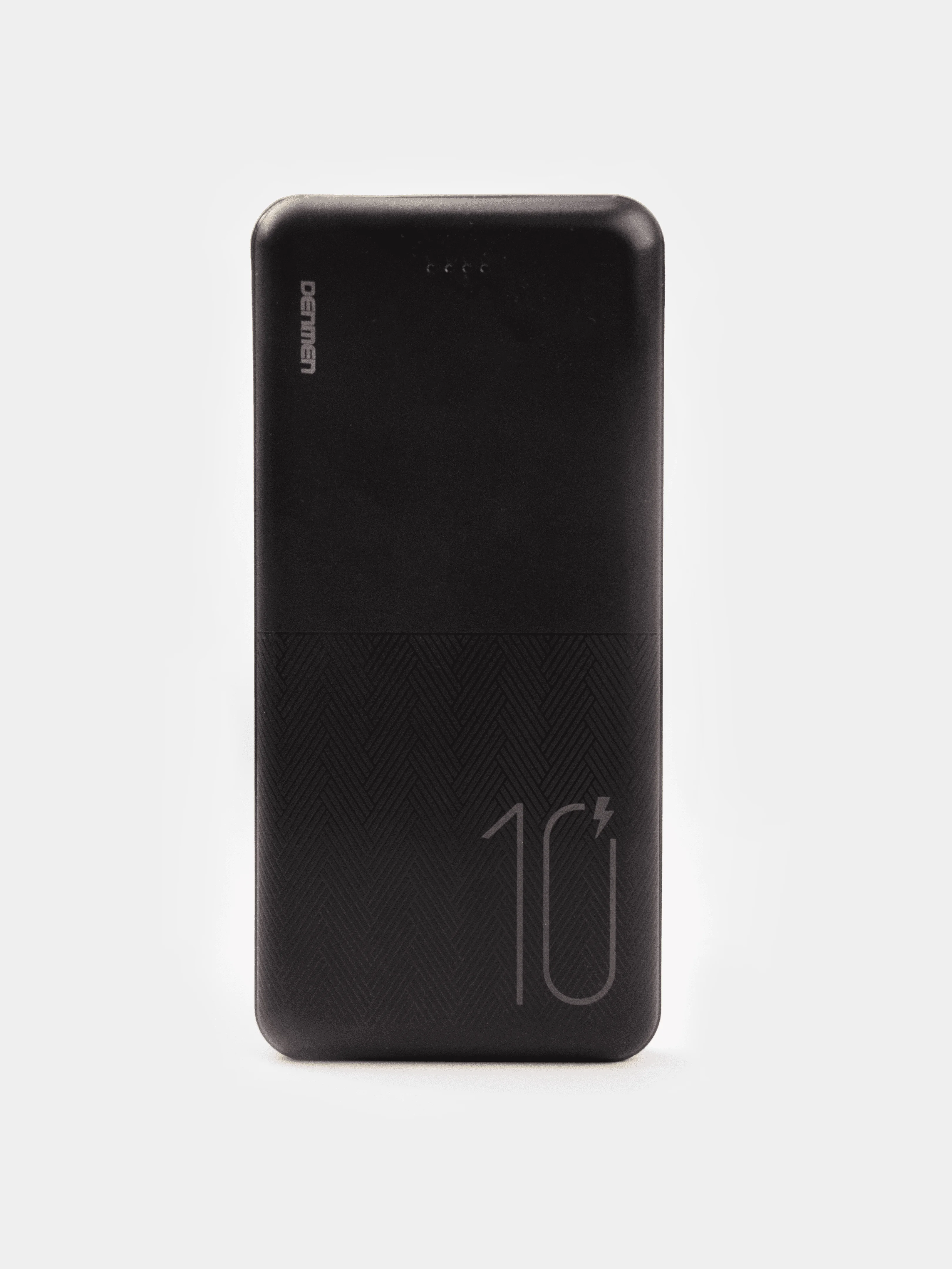 Черный внешний аккумулятор Power Bank (повербанк) 10000 mAh, чёрный