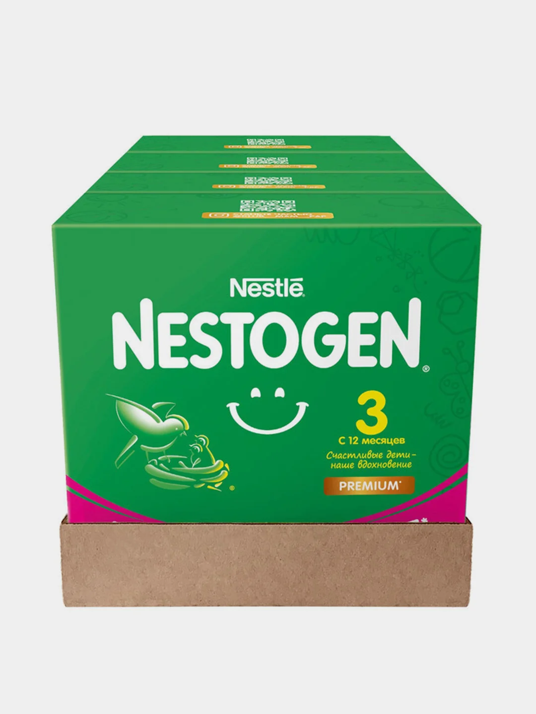 Смесь детская NESTOGEN 3 сухая молочная, c 12 мес, (3 x 300 г) 900 г