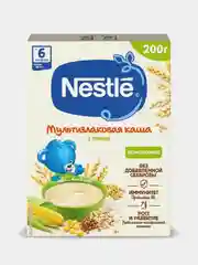 Каша детская NESTLE безмолочная мультизлаковая с бифидобактериями, с 6 мес, 200 г