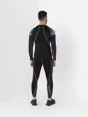 Черный спортивный костюм мужской: рашгард и тайтсы, 5 цветов