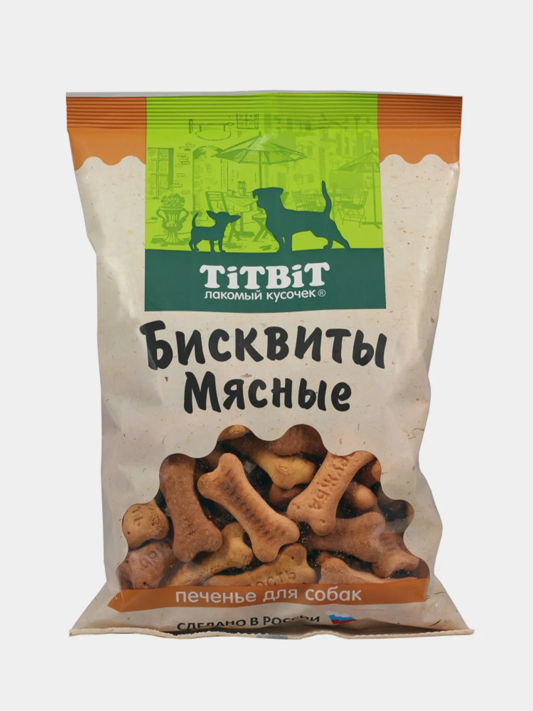 Бисквиты мясные TiTBiT печенье, лакомство для собак, 500 г