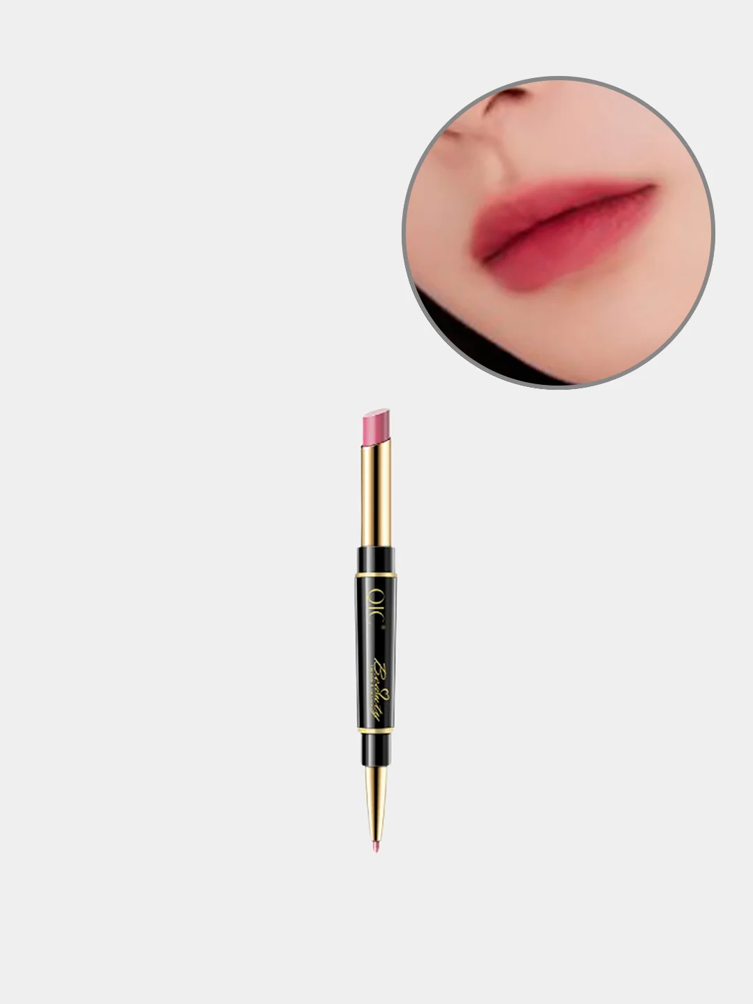 Коралловый меланж помада и подводка для губ QIC Beauty 2 в 1 , 14 оттенков