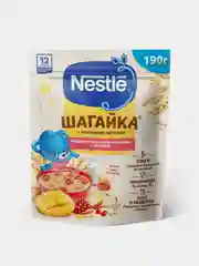 Каша детская NESTLE Шагайка молочная злаковая с яблоком, манго и гранатом, c 12 мес, 190 г