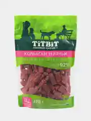 Лакомство для собак всех пород "Колбаски телячьи" TITBIT, XXL выгодная упаковка, 420 г