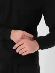 Черный термобелье мужское, нательное, с начесом