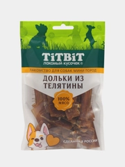 Дольки из телятины TITBIT лакомство для собак мини пород, 70 г