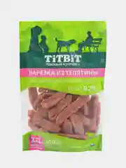 Лакомство TiTBiT "Нарезка из телятины", для собак всех пород, 300 г
