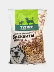 Лакомство для собак TiTBiT "Бисквиты мини", мясные, 500 г