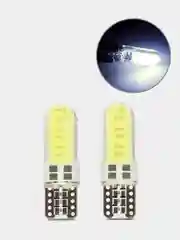 Белый автомобильная светодиодная габаритная LED лампа T10 W5W, для фар и салона автомобиля