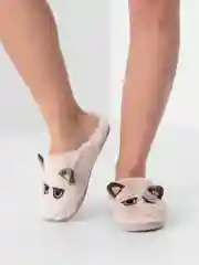 Пудровый тапочки домашние женские