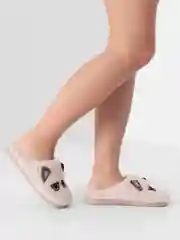 Пудровый тапочки домашние женские