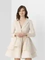 Бежевый платье DRESS 005