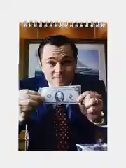 Бежевый меланж блокнот на пружине формата А5