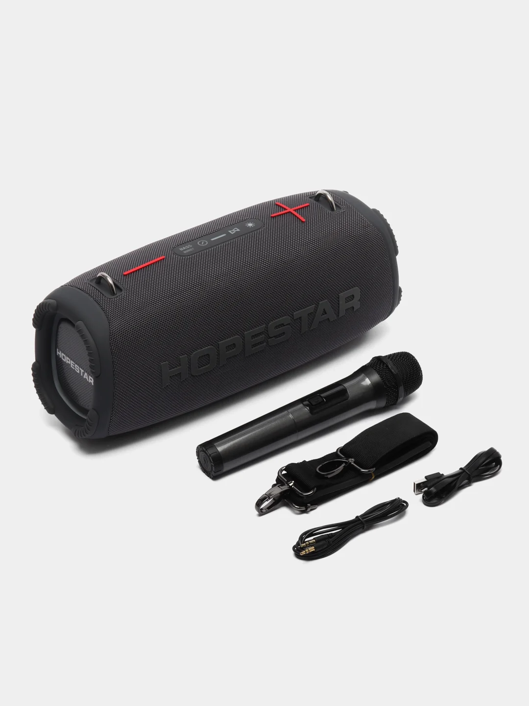 Серый портативная акустика Hopestar A6Max 80W с микрофоном
