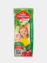 Сок детский Сады Придонья, яблочно-вишневый, восстановленный, осветленный, 0,2 л, 27 штук
