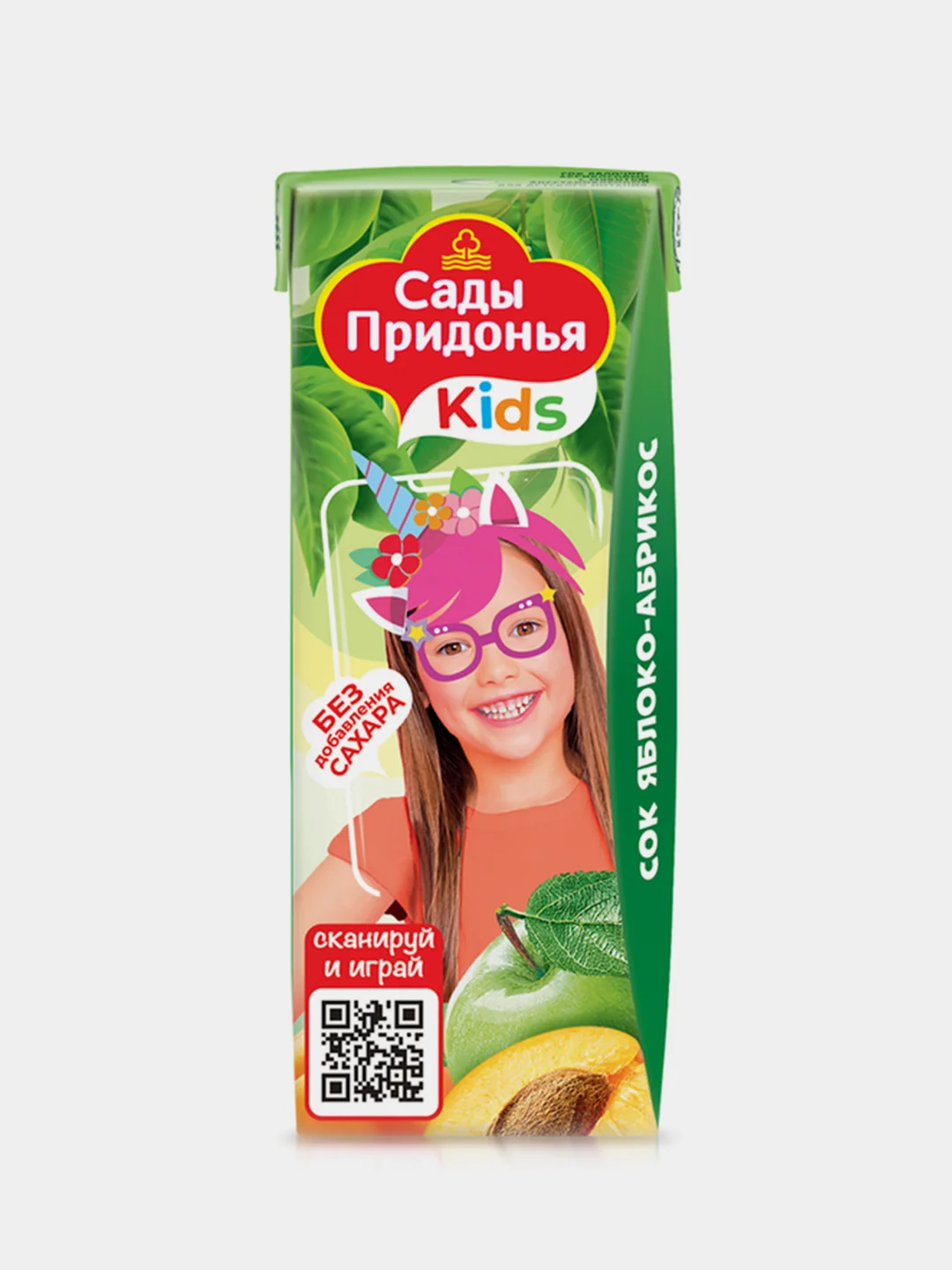 Сок детский Сады Придонья, яблочно-абрикосовый, с мякотью, восстановленный, 0,2 л, 27 штук