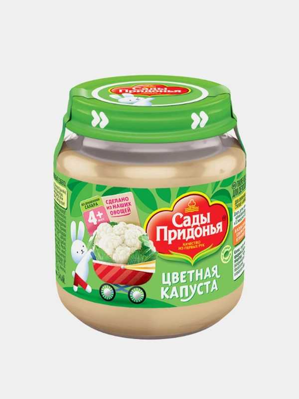 Пюре овощное Сады Придонья из цветной капусты 120г, уп.12шт