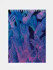 Зеленый блокнот на пружине формата А5