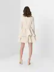 Бежевый платье DRESS 005