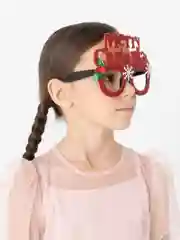 Алый новогодние карнавальные очки, маскарадная маска новогодняя, Новый Год