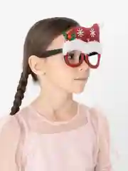 Коралловый новогодние карнавальные очки, маскарадная маска новогодняя, Новый Год