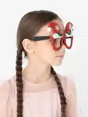 Бордовый новогодние карнавальные очки, маскарадная маска новогодняя, Новый Год