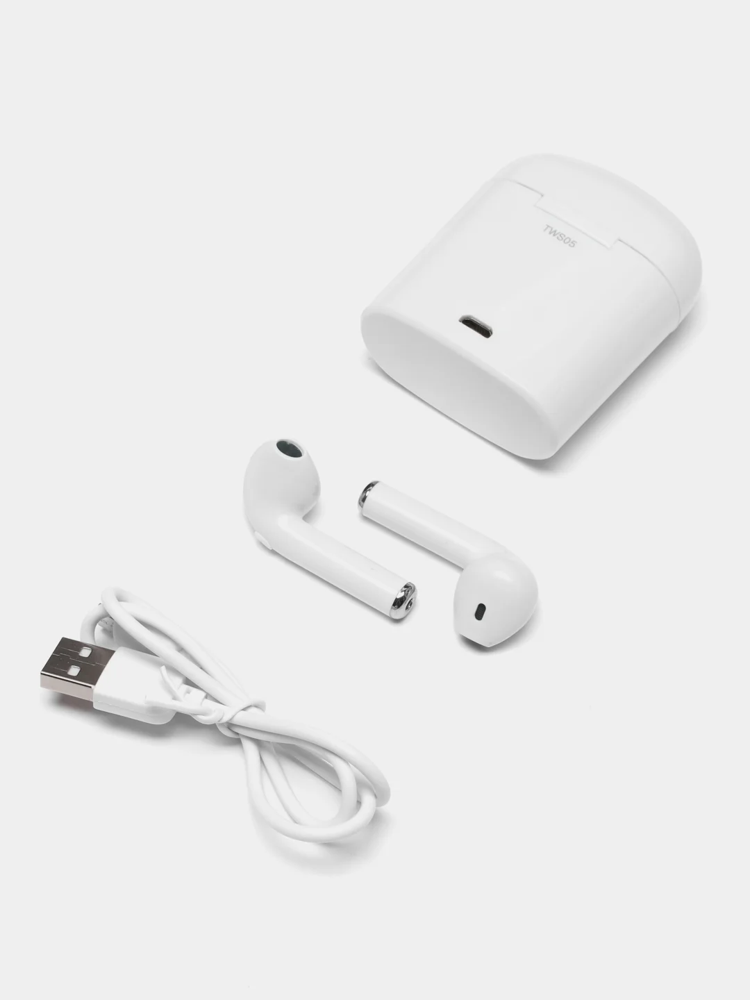 Белый наушники беспроводные, Bluetooth, с шумоподавлением