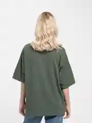 Оливковый футболка женская, оверсайз