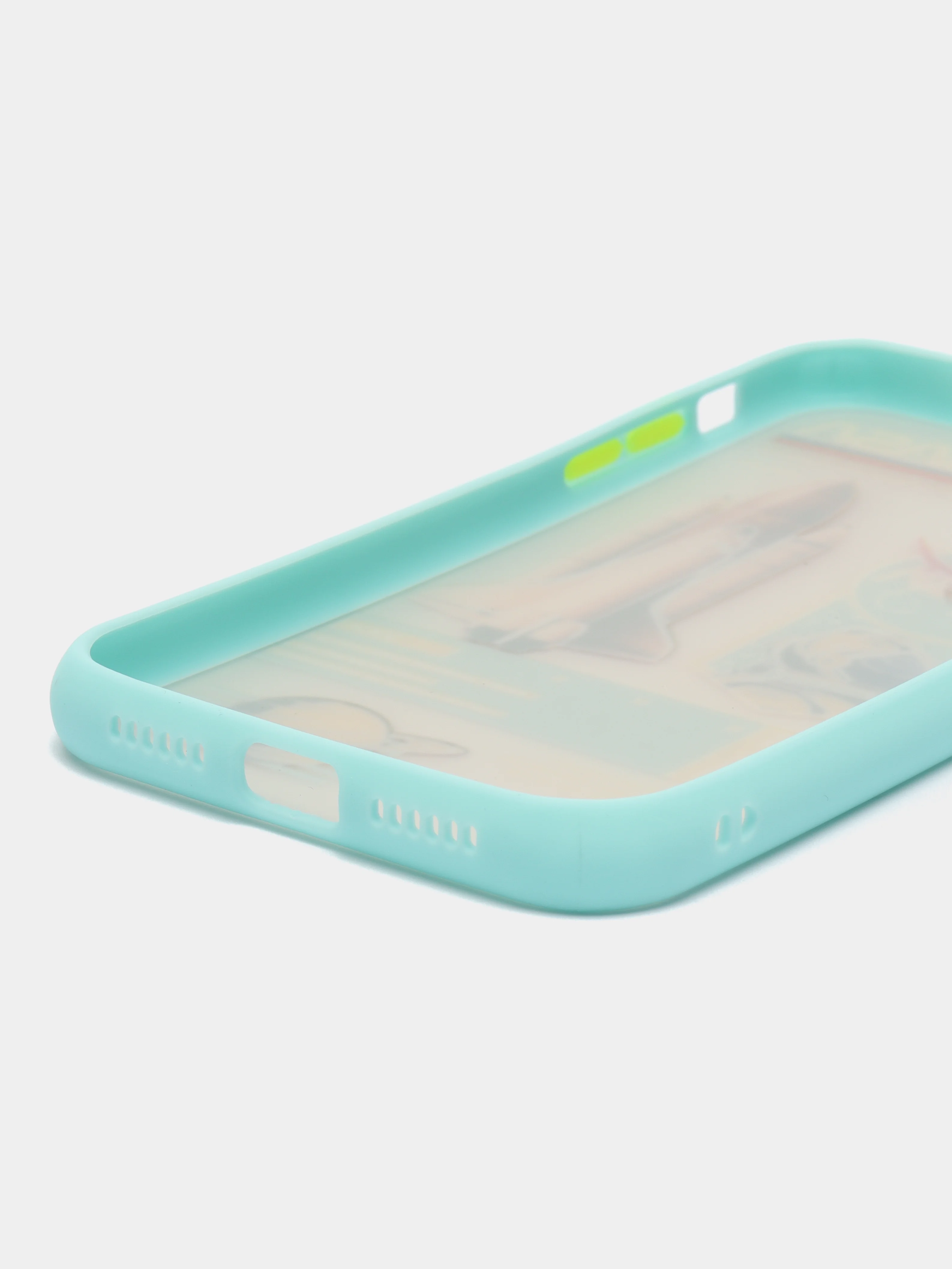Бирюзовый чехол на iPhone 11, 13, 12, 8, 7, XR, Pro, Max, mini, X, XS, SE, Plus
