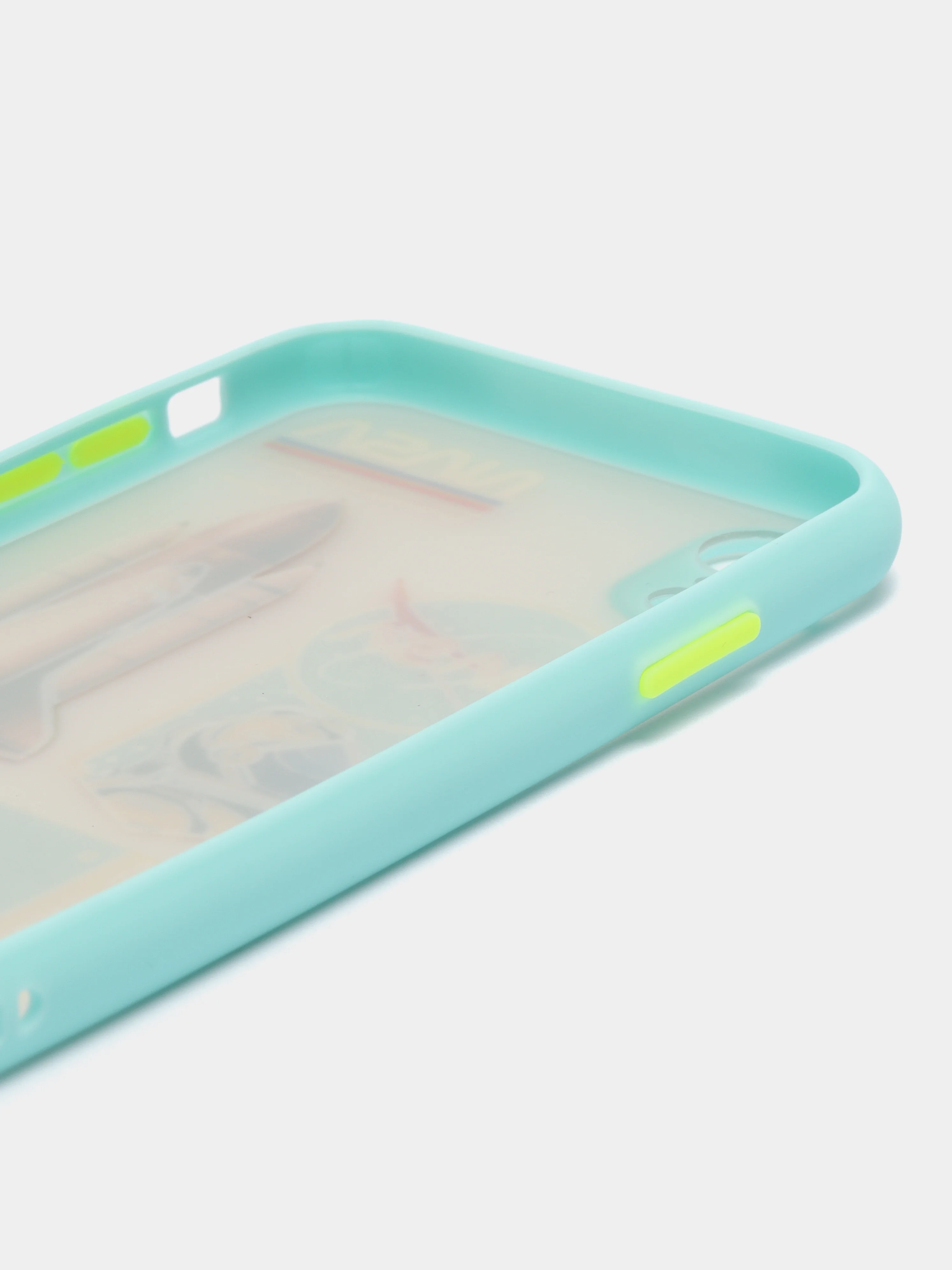 Бирюзовый чехол на iPhone 11, 13, 12, 8, 7, XR, Pro, Max, mini, X, XS, SE, Plus
