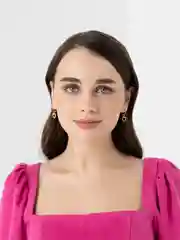 Серьги Сердце с камнями