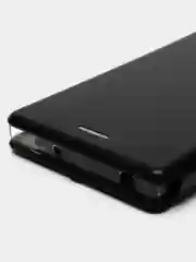 Черный кожаный чехол-книжка для Sony XZ, черный