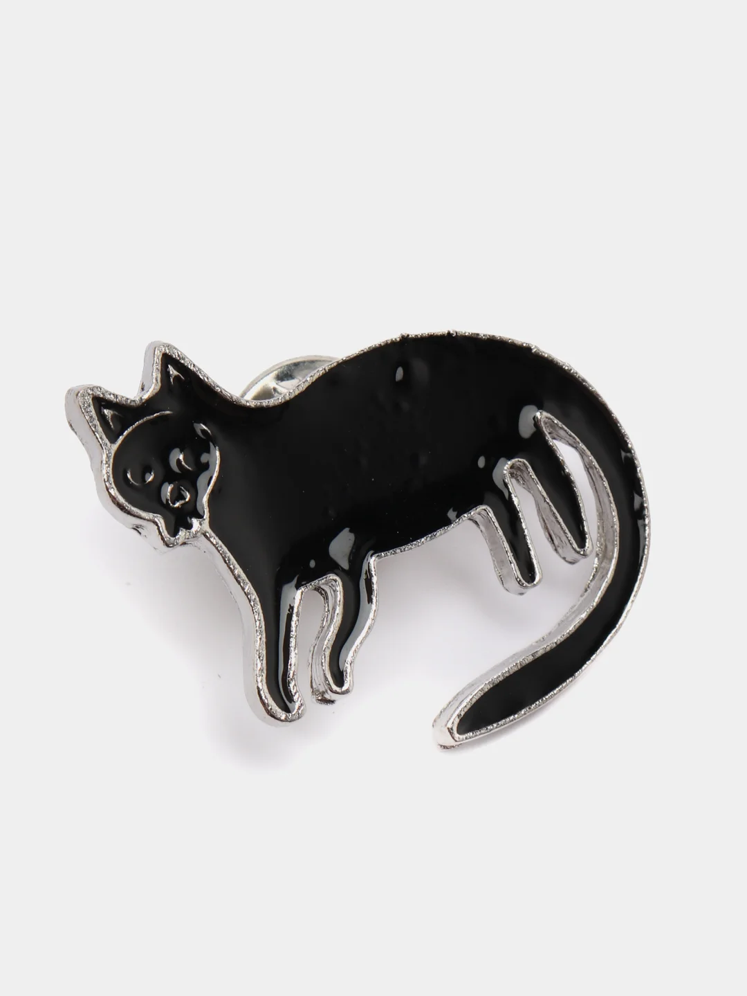 Серебряный брошь Halloween "Кошка", 2 цвета
