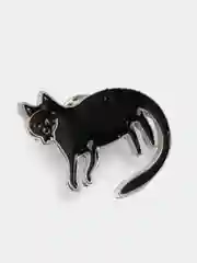 Серебряный брошь Halloween "Кошка", 2 цвета