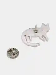 Серебряный брошь Halloween "Кошка", 2 цвета
