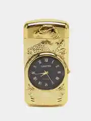 Золотой зажигалка автоген, с часами, с коробке